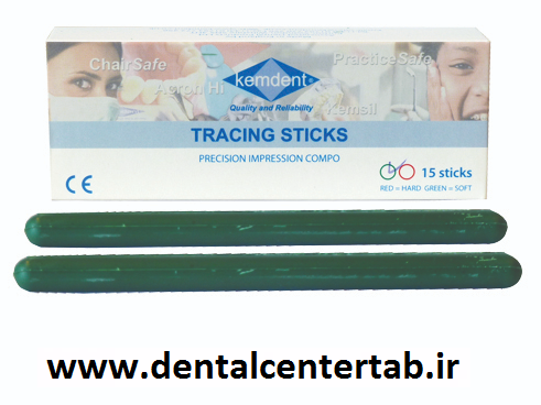  تصویر کالای استنس سبز لوله ای کمدنت Kemdent Tracing Sticks COM621 GREEN SOFT ارایه شده در وب سایت http://dentalcent 