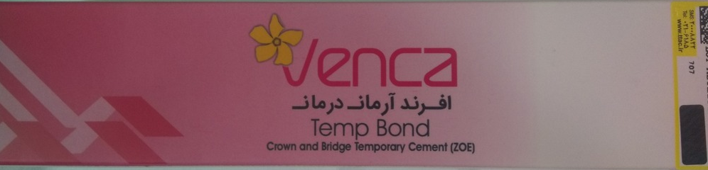  تصویر کالای تمپ باند موقت ونکا Venca Temp Bond Crown and Bridge Tempor ارایه شده در وب سایت http://dentalcentertab.ir 