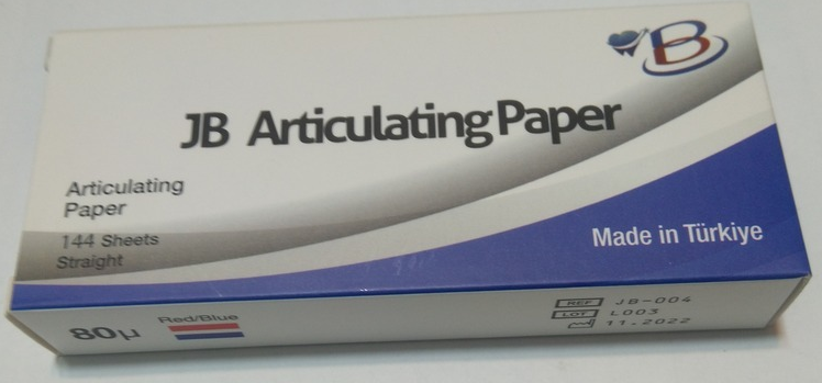  تصویر کالای کاغذ آرتیکلاتور مستقیم 80 میکرونی ( پشت قرمز ) JB Articulating Paper - کاغذ کاربنی ارایه شده در وب سایت 